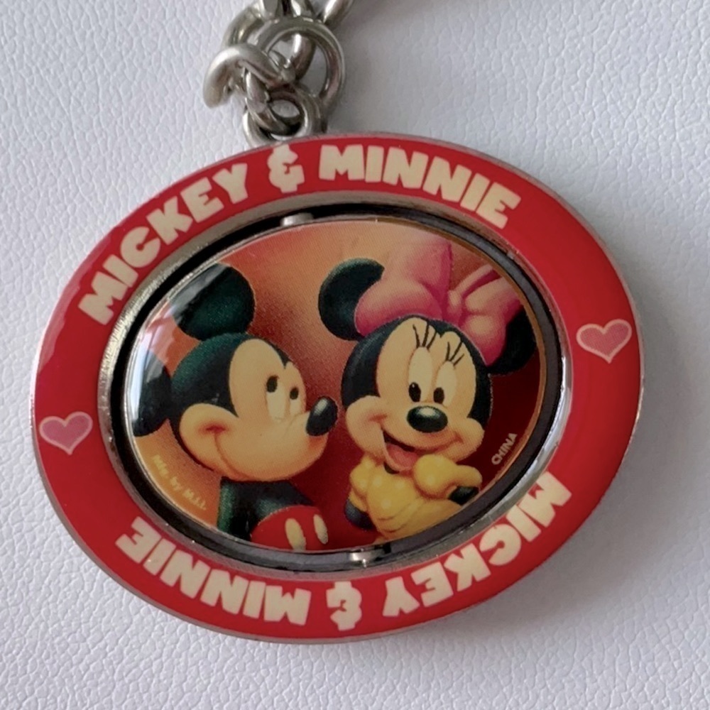 Vintage Disney Mickey and Minnie Spinning Keychain - Picture 3 of 3
